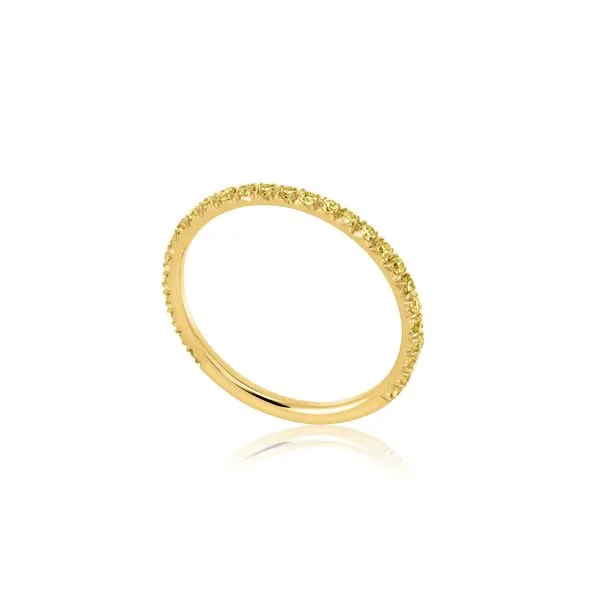 Natural Yellow Diamond Stackable Pave Band Arezzo Jewelers Elmwood Park, IL