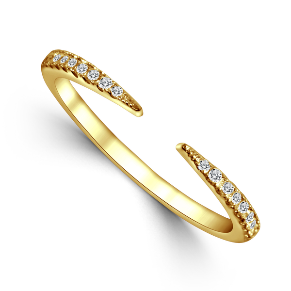 14k Yellow Gold Diamond Open Band Arezzo Jewelers Elmwood Park, IL