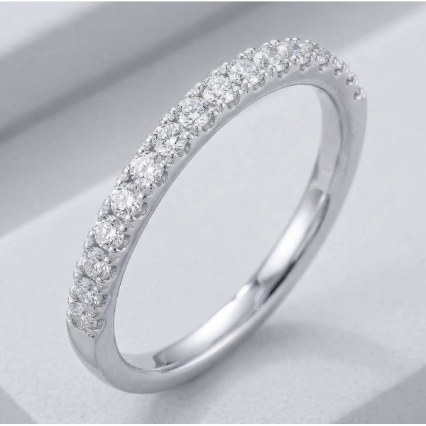 14K White Gold 1/3ct Diamond Wedding/Anniversary Band Image 2 Arezzo Jewelers Elmwood Park, IL