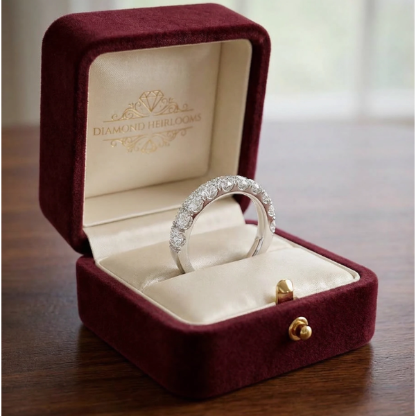 14K White Gold 1ct Diamond Wedding/Anniversary Band Image 3 Arezzo Jewelers Elmwood Park, IL
