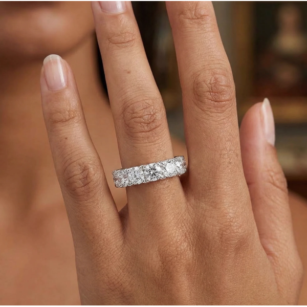 14K White Gold 1ct Diamond Wedding/Anniversary Band Image 4 Arezzo Jewelers Elmwood Park, IL