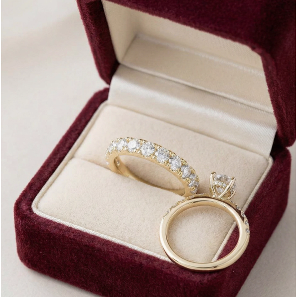 14K Yellow Gold 1/2ct Diamond Wedding/Anniversary Band Image 3 Arezzo Jewelers Elmwood Park, IL