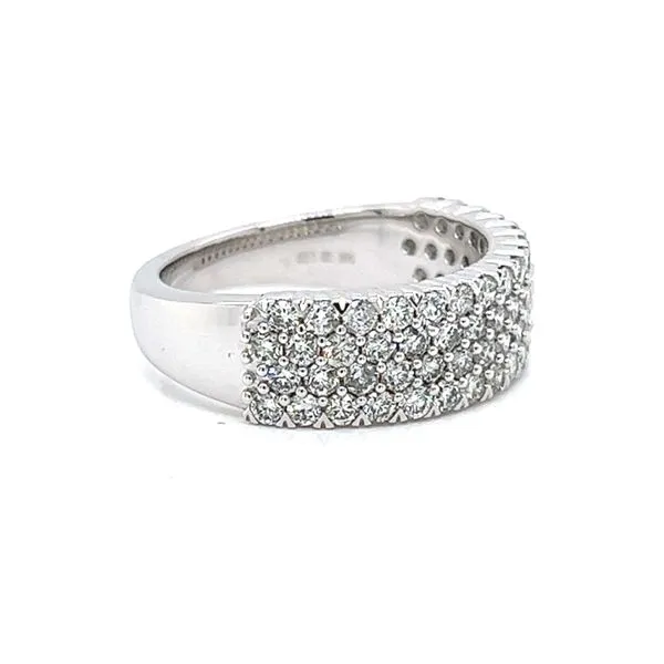 Four Row Pave Lab Grown Diamond Band Image 2 Arezzo Jewelers Elmwood Park, IL