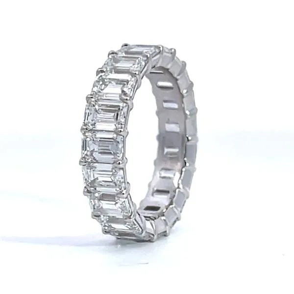 5.64ct Lab Grown Emerald Diamond Eternity Ring Arezzo Jewelers Elmwood Park, IL