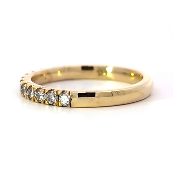 14k Yellow Gold 1/2ct Lab Grown Pave Diamond Wedding / Anniversary Band - 2.5mm Image 2 Arezzo Jewelers Elmwood Park, IL