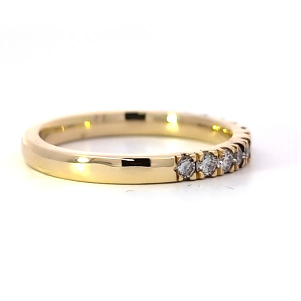 14k Yellow Gold 1/2ct Lab Grown Pave Diamond Wedding / Anniversary Band - 2.5mm Image 4 Arezzo Jewelers Elmwood Park, IL