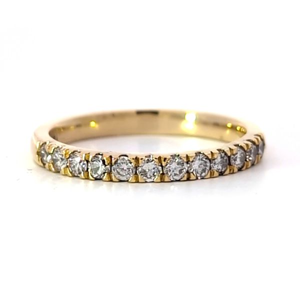 14k Yellow Gold 1/2ct Lab Grown Pave Diamond Wedding / Anniversary Band - 2.5mm Arezzo Jewelers Elmwood Park, IL