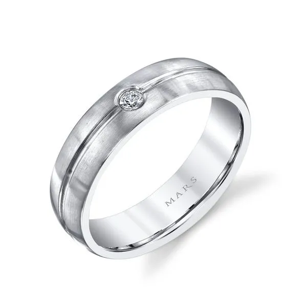 Men's Wedding Band 0.05 Ctw. Image 2 Arezzo Jewelers Elmwood Park, IL