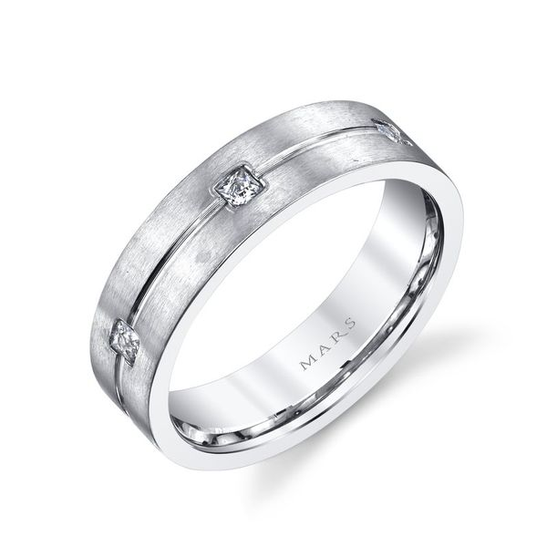 14 Karat White Diamond Wedding Band Arezzo Jewelers Elmwood Park, IL