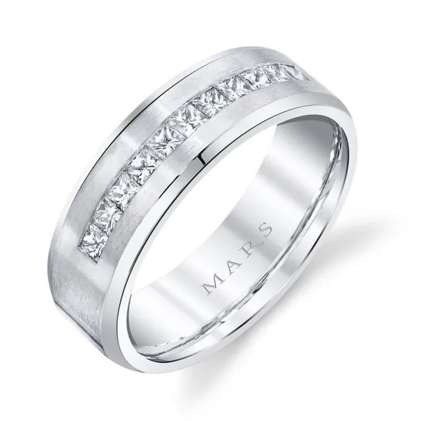 14 Karat White Channel Set Diamond Wedding Band Arezzo Jewelers Elmwood Park, IL
