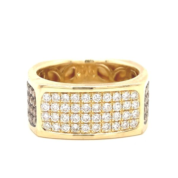 14k Yellow Gold Men's Pave Diamond Wedding Band, 1.75cts TW Arezzo Jewelers Elmwood Park, IL