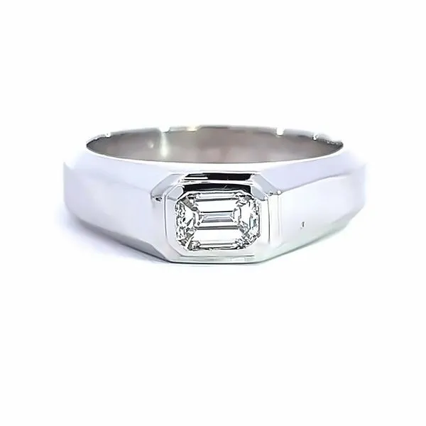 Lab Grown Emerald Cut Diamond Signet Ring Arezzo Jewelers Elmwood, IL