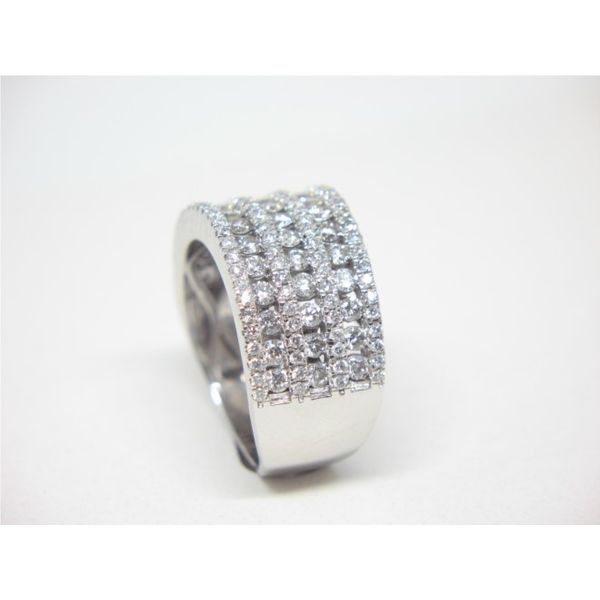 14k White Gold Diamond Anniversary Ring Image 3 Arezzo Jewelers Elmwood Park, IL