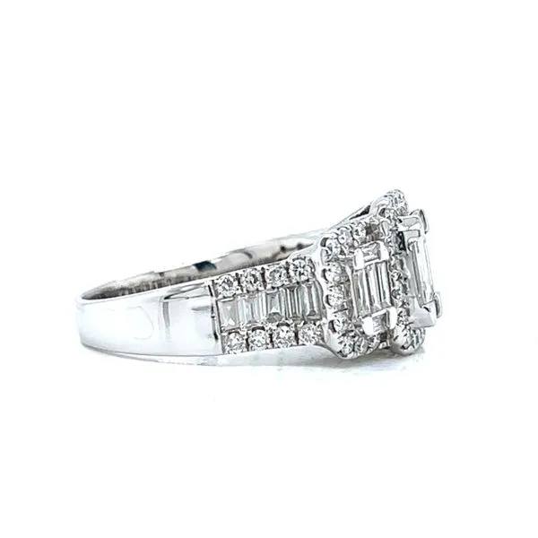 White Gold Round and Baguette Diamond Fashion Ring - 1.75cts Image 3 Arezzo Jewelers Elmwood, IL