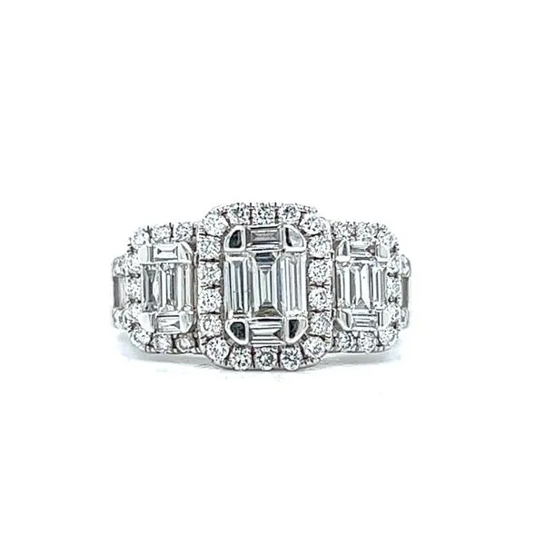 White Gold Round and Baguette Diamond Fashion Ring - 1.75cts Arezzo Jewelers Elmwood, IL