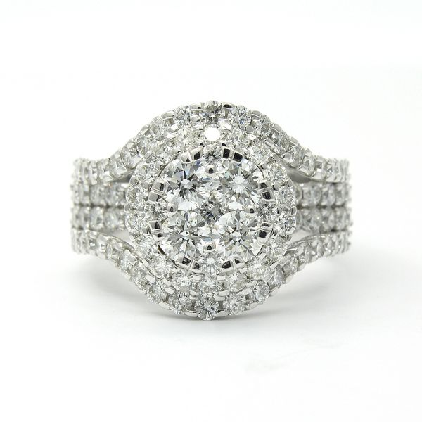 18k White Gold Diamond Ring, 3.10cts Arezzo Jewelers Elmwood Park, IL