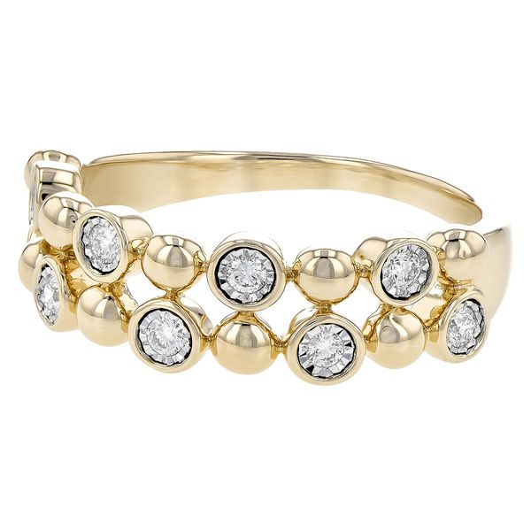14k Yellow Gold Diamond Fashion Ring Image 3 Arezzo Jewelers Elmwood Park, IL
