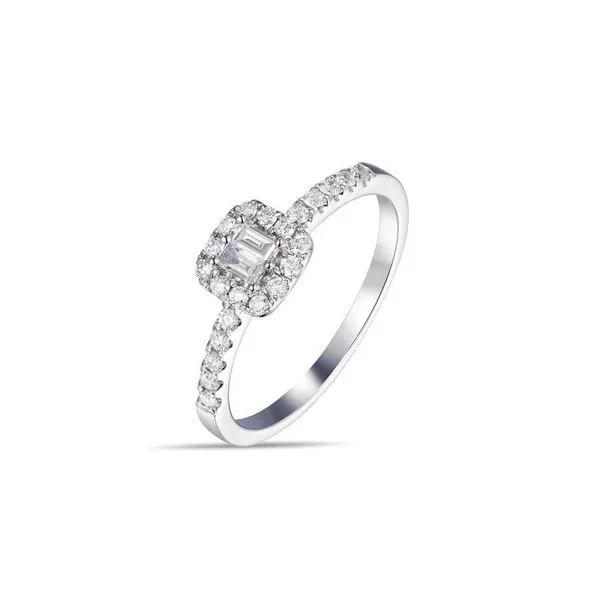 14k Halo Style Diamond Ring Arezzo Jewelers Elmwood Park, IL