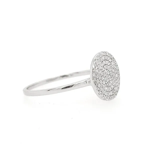14K Pave Circle Diamond Ring Image 2 Arezzo Jewelers Elmwood Park, IL
