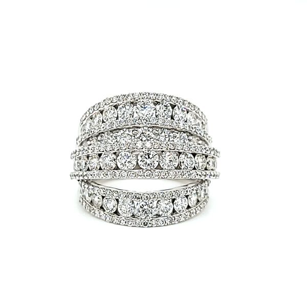 18k White Gold Diamond Ring, 3.44cts Arezzo Jewelers Elmwood Park, IL
