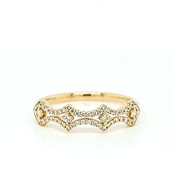 14k Yellow Gold Diamond Stackable Fashion Ring Arezzo Jewelers Elmwood Park, IL