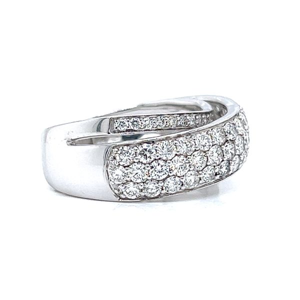 18k White Gold Pave Crossover Diamond Ring, 1.85cts Image 3 Arezzo Jewelers Elmwood Park, IL