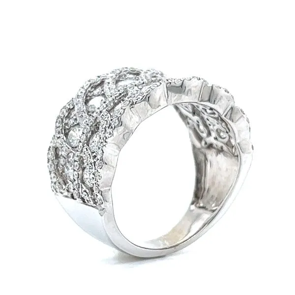 14k White Gold 2.25ct Fancy Diamond Cocktail Ring Image 3 Arezzo Jewelers Elmwood Park, IL