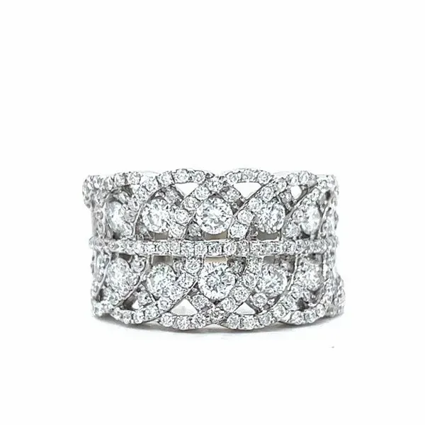 14k White Gold 2.25ct Fancy Diamond Cocktail Ring Arezzo Jewelers Elmwood Park, IL