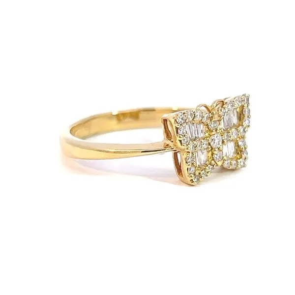 Exquisite 18K Yellow Gold Butterfly Design Fashion Ring with Diamonds - Italian Elegance Image 2 Arezzo Jewelers Elmwood Park, IL