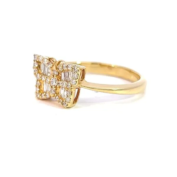 Exquisite 18K Yellow Gold Butterfly Design Fashion Ring with Diamonds - Italian Elegance Image 3 Arezzo Jewelers Elmwood Park, IL