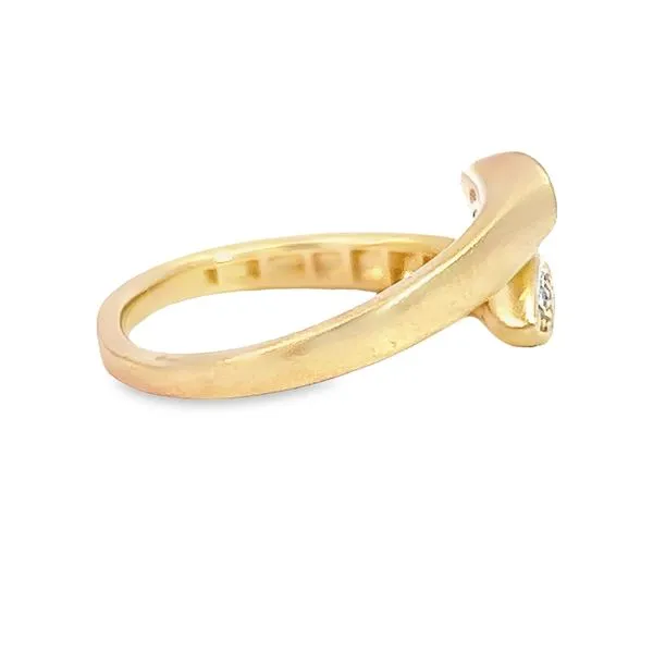 14k Yellow Gold Diamond Bypass Ring Image 2 Arezzo Jewelers Elmwood Park, IL