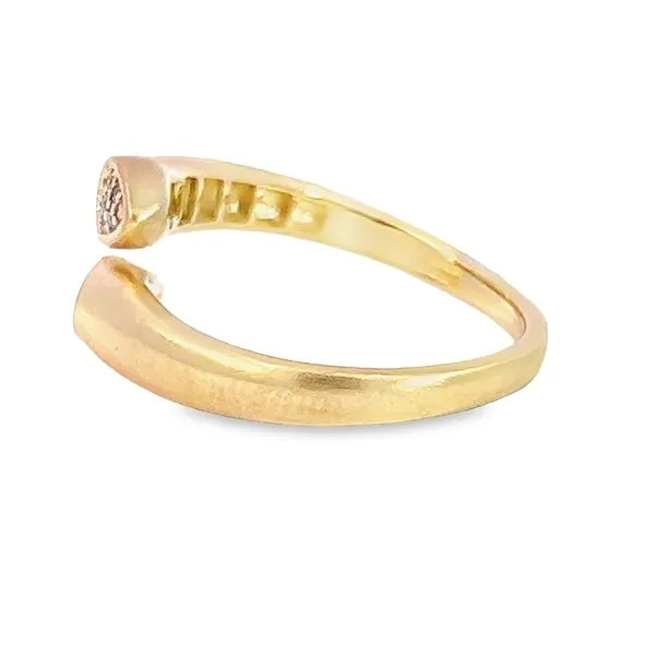 14k Yellow Gold Diamond Bypass Ring Image 3 Arezzo Jewelers Elmwood Park, IL