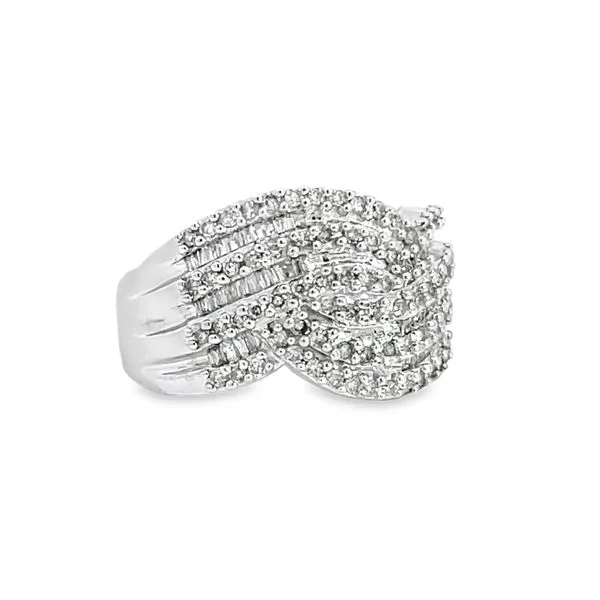 Estate Diamond Cluster Cocktail Ring Image 3 Arezzo Jewelers Elmwood Park, IL
