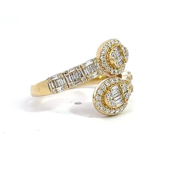 18k Yellow Gold Diamond Bypass Ring Image 2 Arezzo Jewelers Elmwood Park, IL