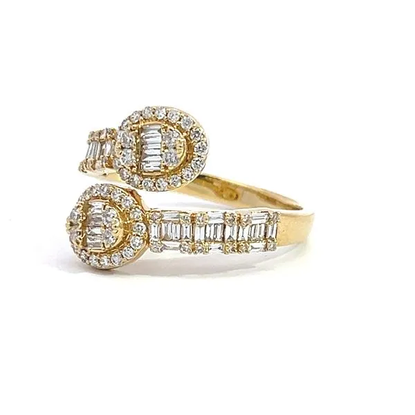 18k Yellow Gold Diamond Bypass Ring Image 3 Arezzo Jewelers Elmwood Park, IL