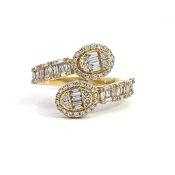 18k Yellow Gold Diamond Bypass Ring Arezzo Jewelers Elmwood Park, IL