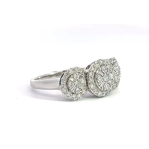 18k White Gold Triple Halo Diamond Ring Image 2 Arezzo Jewelers Elmwood, IL
