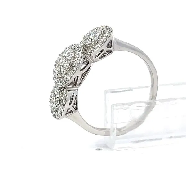 18k White Gold Triple Halo Diamond Ring Image 4 Arezzo Jewelers Elmwood, IL