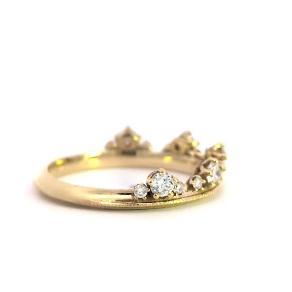 Baroque Style Diamond Stackable Ring – 14K Yellow Gold Image 2 Arezzo Jewelers Elmwood Park, IL