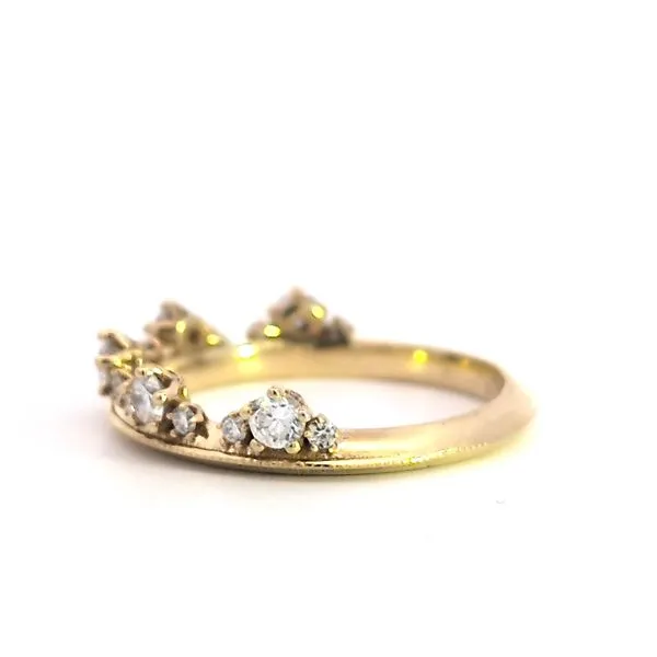 Baroque Style Diamond Stackable Ring – 14K Yellow Gold Image 3 Arezzo Jewelers Elmwood Park, IL