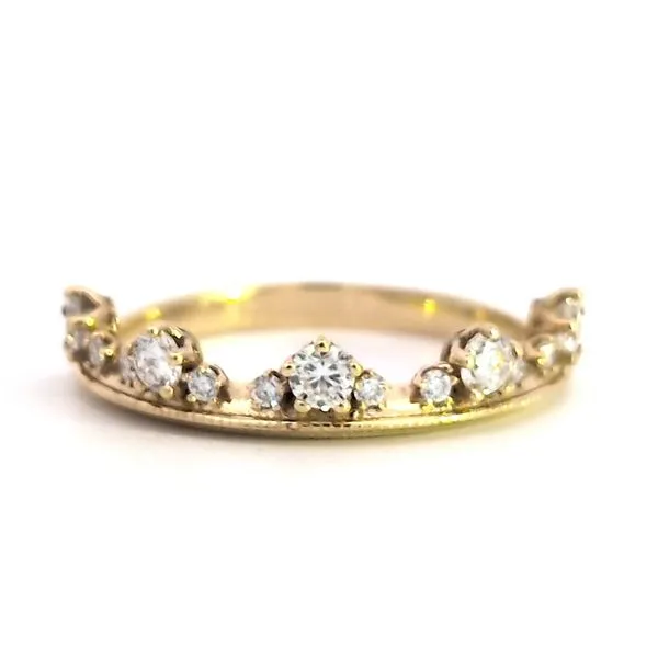 Baroque Style Diamond Stackable Ring – 14K Yellow Gold Arezzo Jewelers Elmwood Park, IL