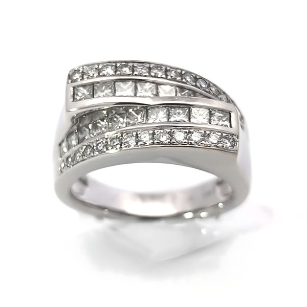 2.00ct TW Round and Princess Cut Diamond Cocktail Ring Arezzo Jewelers Elmwood Park, IL