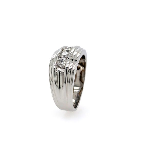14k White Gold Men's Channel Set Diamond Ring - 1.00cts Image 3 Arezzo Jewelers Elmwood Park, IL