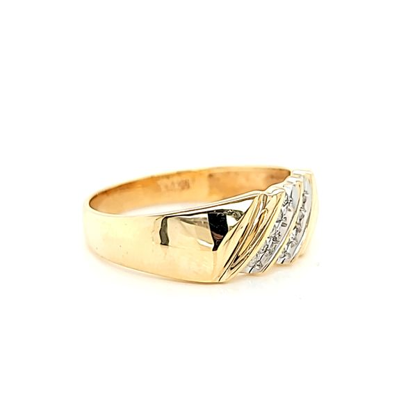 10k Yellow Gold Men's Diamond Ring Image 2 Arezzo Jewelers Elmwood Park, IL
