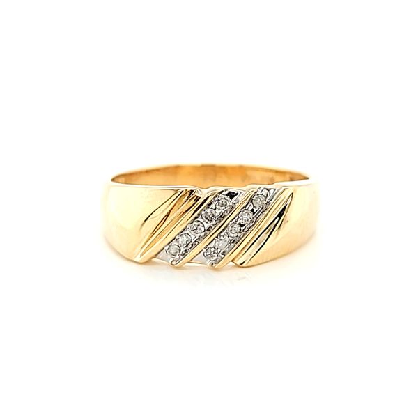 10k Yellow Gold Men's Diamond Ring Arezzo Jewelers Elmwood Park, IL