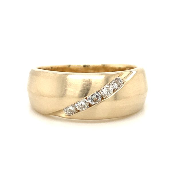 14k Yellow Gold Men's Diamond Ring Image 2 Arezzo Jewelers Elmwood Park, IL