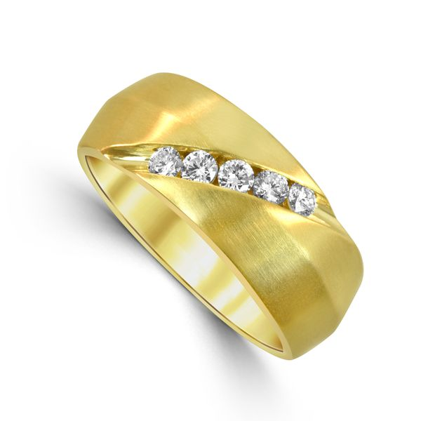 14k Yellow Gold Men's Diamond Ring Arezzo Jewelers Elmwood Park, IL