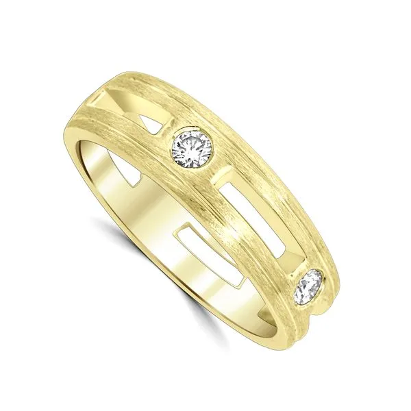14k Yellow Gold Men's Diamond Ring Arezzo Jewelers Elmwood Park, IL