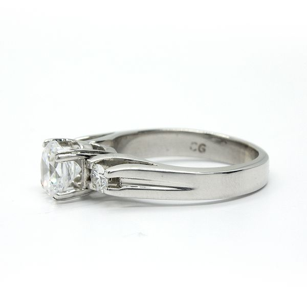 18k Gonshor Designer White Gold Diamond Engagement Ring Image 2 Arezzo Jewelers Elmwood Park, IL