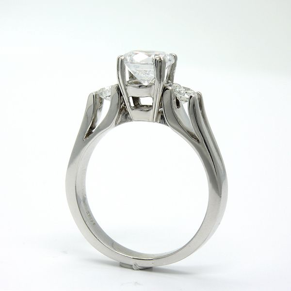 18k Gonshor Designer White Gold Diamond Engagement Ring Image 3 Arezzo Jewelers Elmwood Park, IL